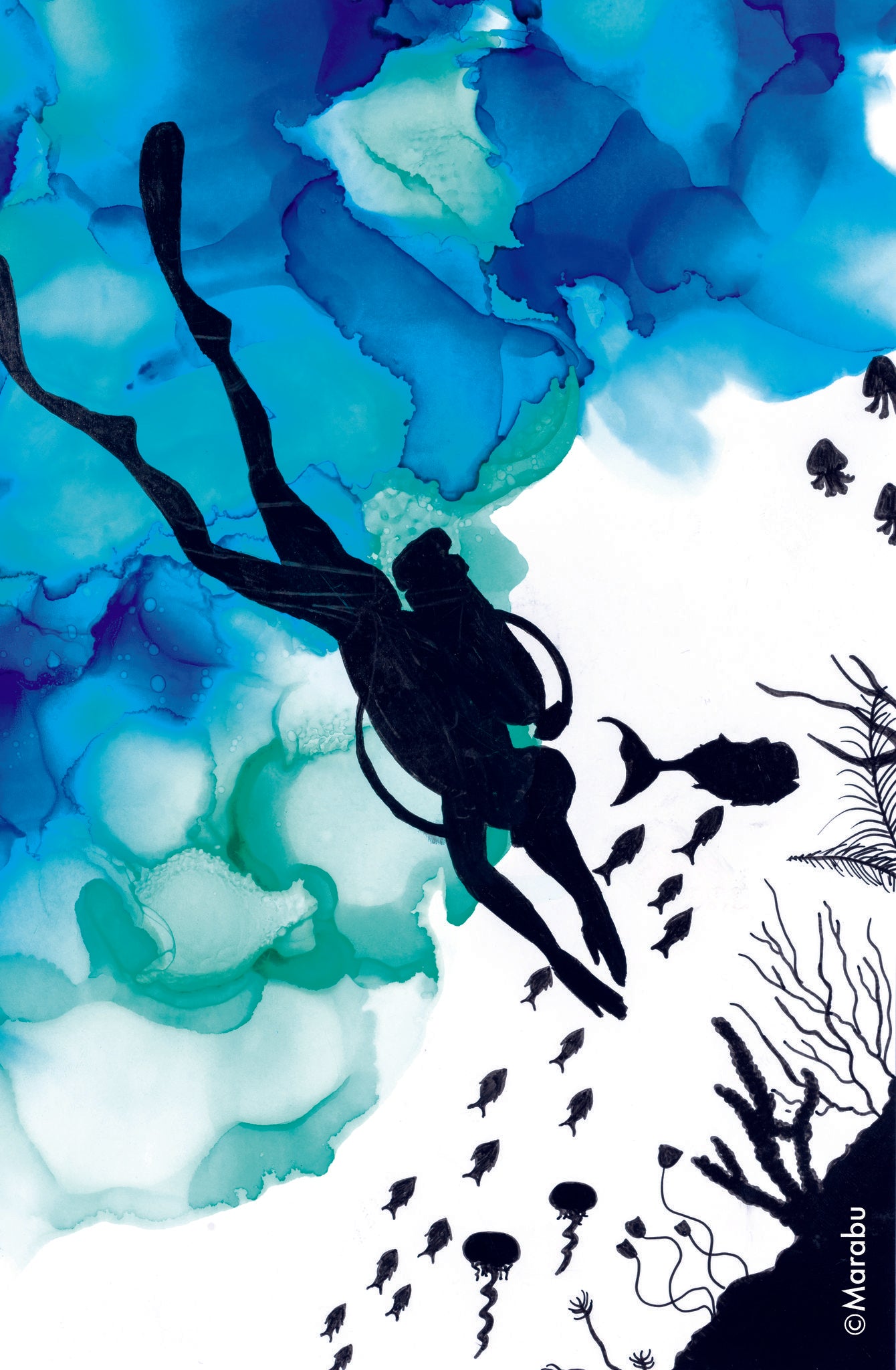 Marabu Alcohol Ink 20 ml - AQUA BLUE