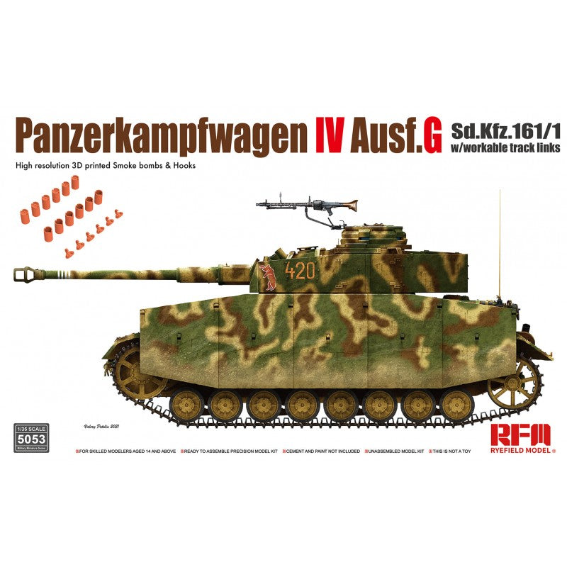 RM5053 - 1/35 Panzer IV Ausf. G w/workable Tracks