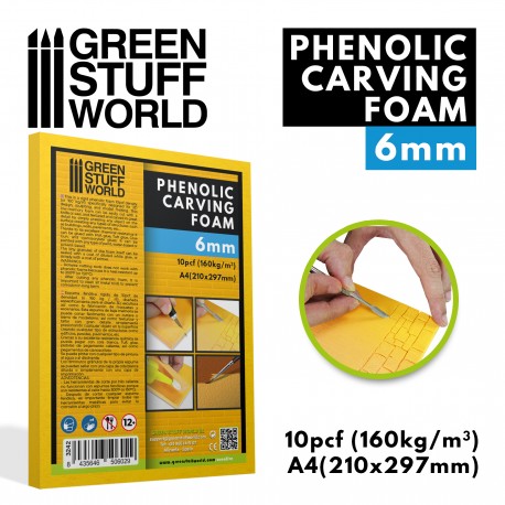 3242 - Sculpting and Carving Foam - 6mm(pack x1) - size A4(Balsa Foam)