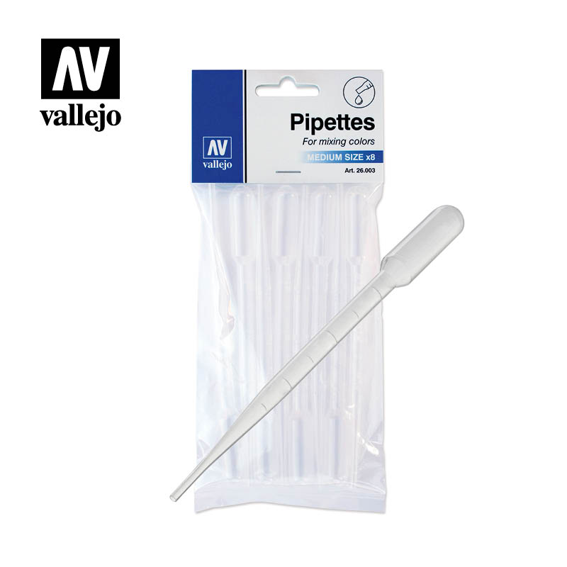 26.003 Pipettes Medium Size 3ml (Pack 8 Units) - Vallejo Tools - Supernova Studio