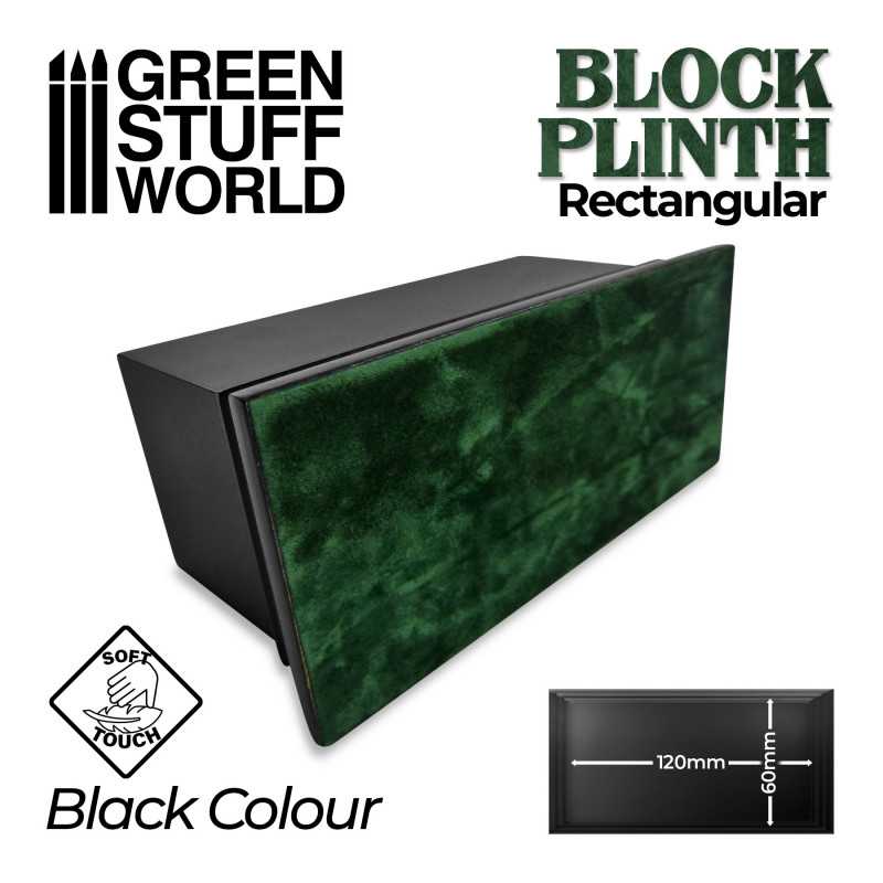 2709 - Black Rectangular Display Plinth - 12x6cm