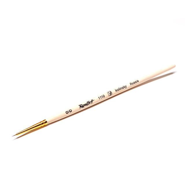 No. 00 KK1-00,50K - 1110 - Roubloff Kolinsky Brush - Round Shortened