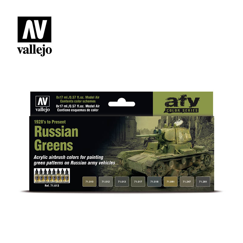 71.613 Russian Green 1928's to Present (8) - Vallejo Model Air Set