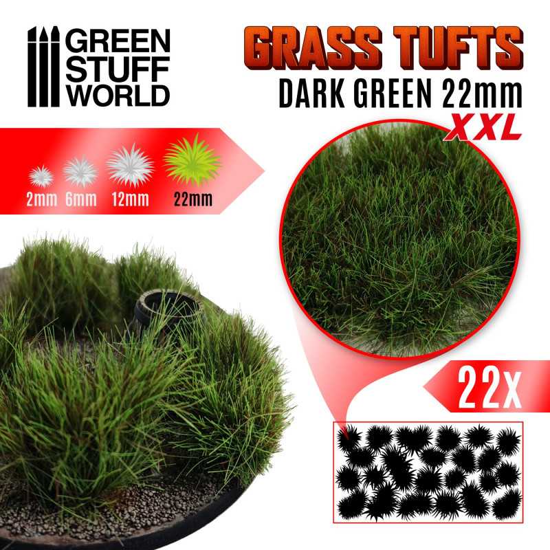 11448 - Grass Tuft's 22mm XXL - Dark green