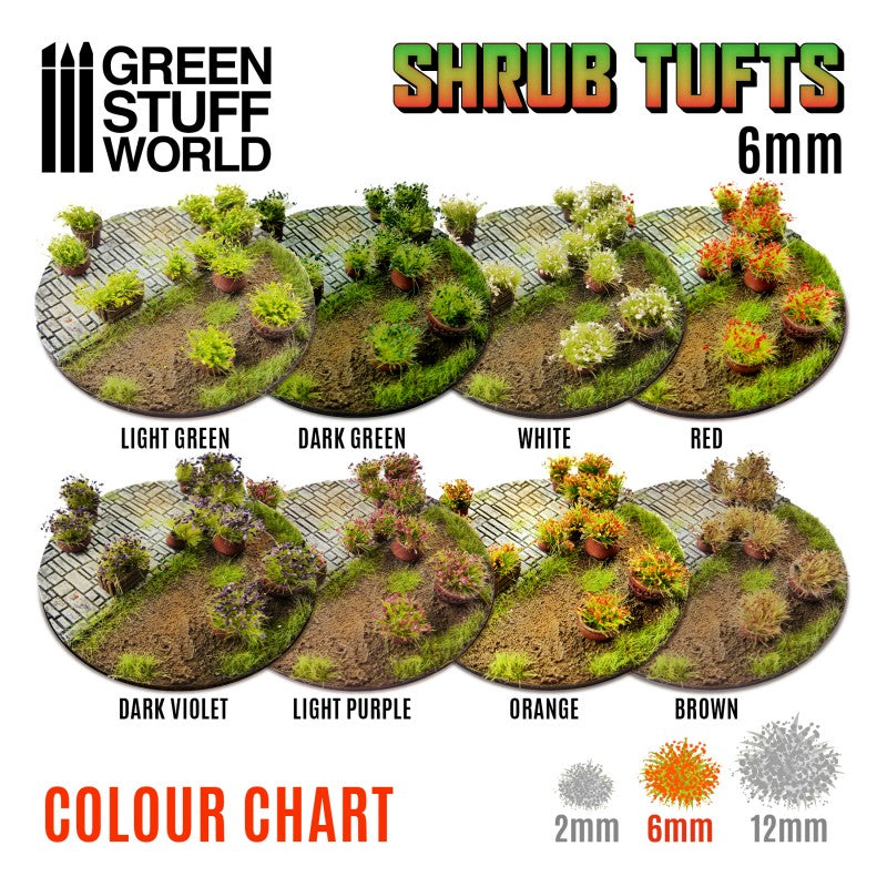 1307 - White Green Shrub Tuft