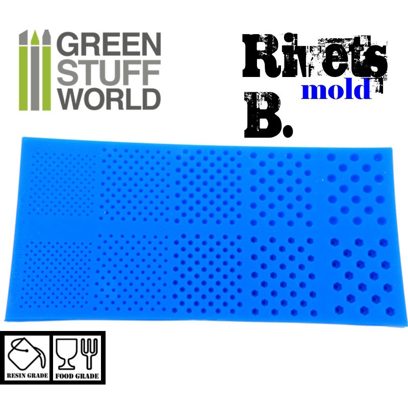 1420 - Rivets Texture Silicone Mould