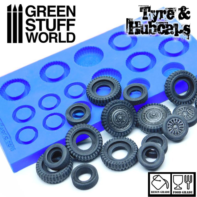 2042 - Tyre & Hubcap Silicone Mould