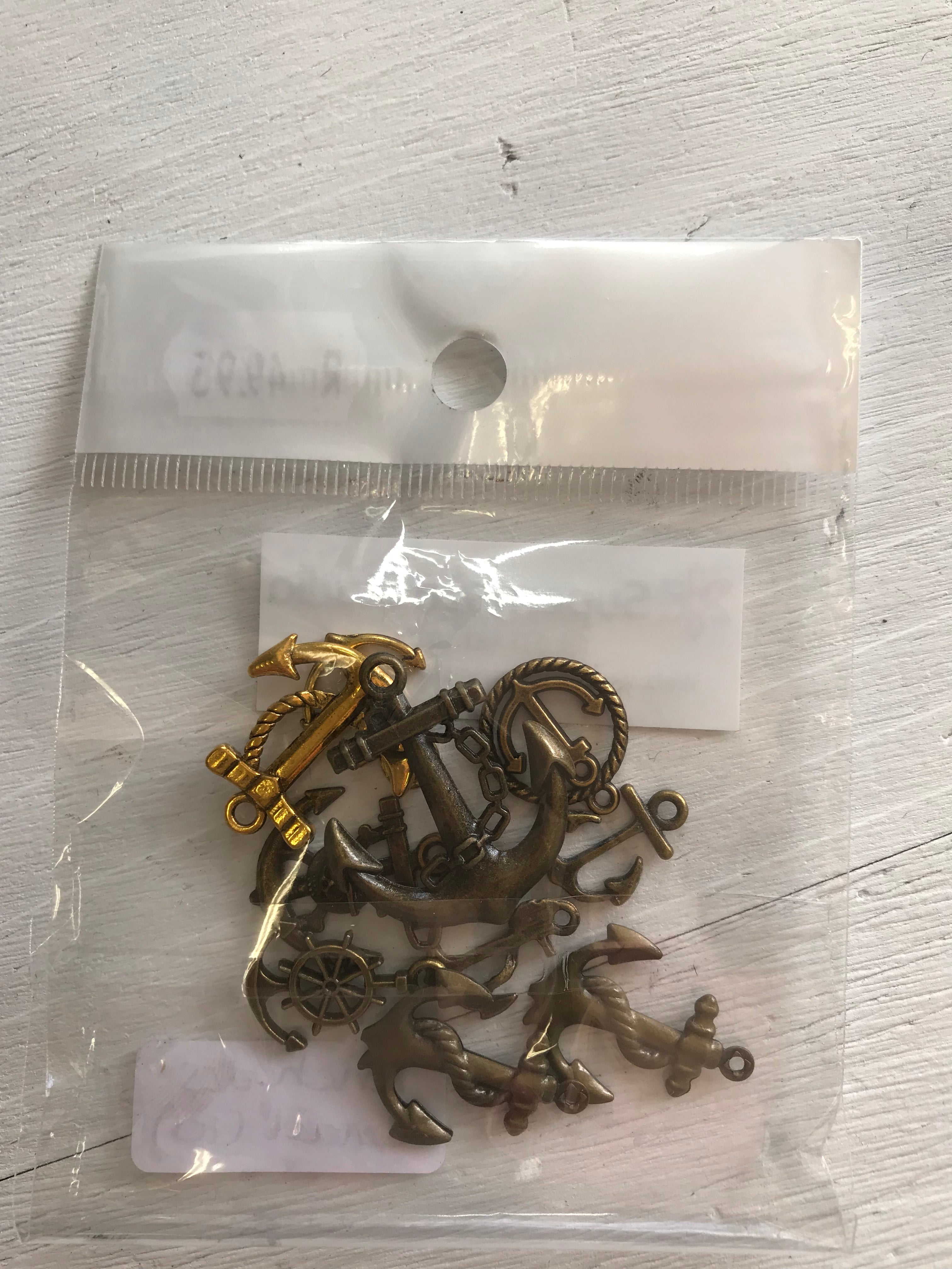 Steampunk Anchor Beads (Small) - 10 pcs
