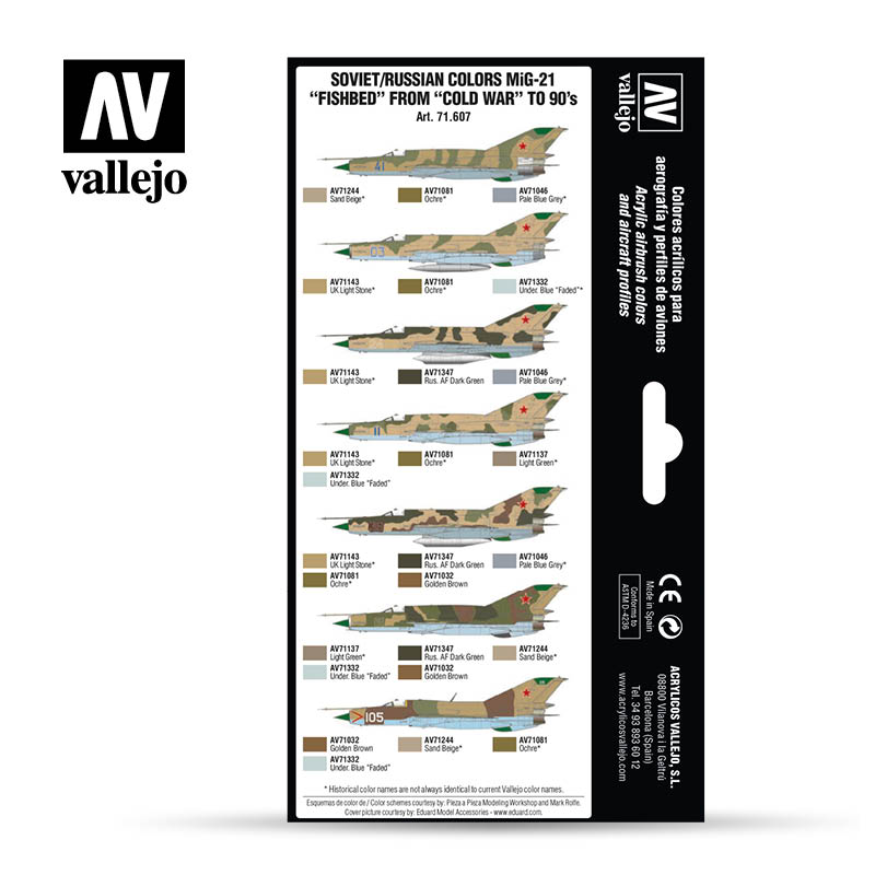 71.607 Soviet/Russian AF Mig-21 Fishbed - Model air Set