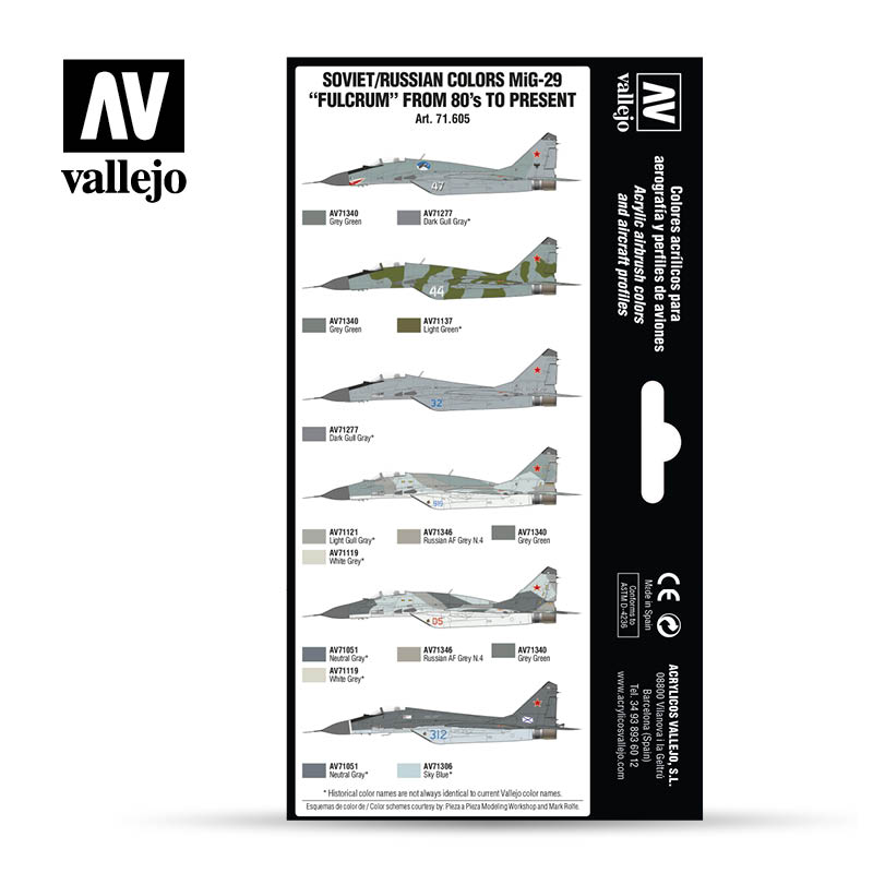 71.605 Soviet/Russian AF Mig-29 Fulcrum - Model air Set