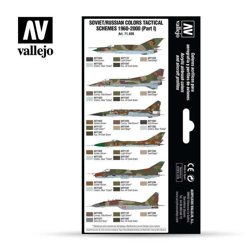 71.609 Soviet/Russian AF Scheme Tactical (Part 1) 1960 - 2000- Model air Set