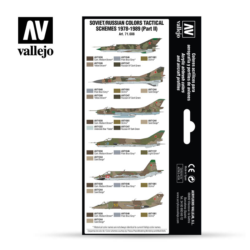 71.608 Soviet/Russian AF Scheme Tactical (Part 2) 1978 - 1989 - Model air Set