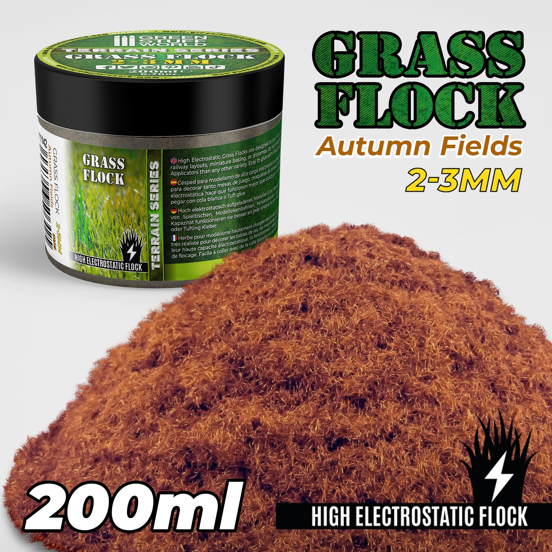 11142 - Grass Flock - AUTUMN FIELDS 2-3mm (200ml)
