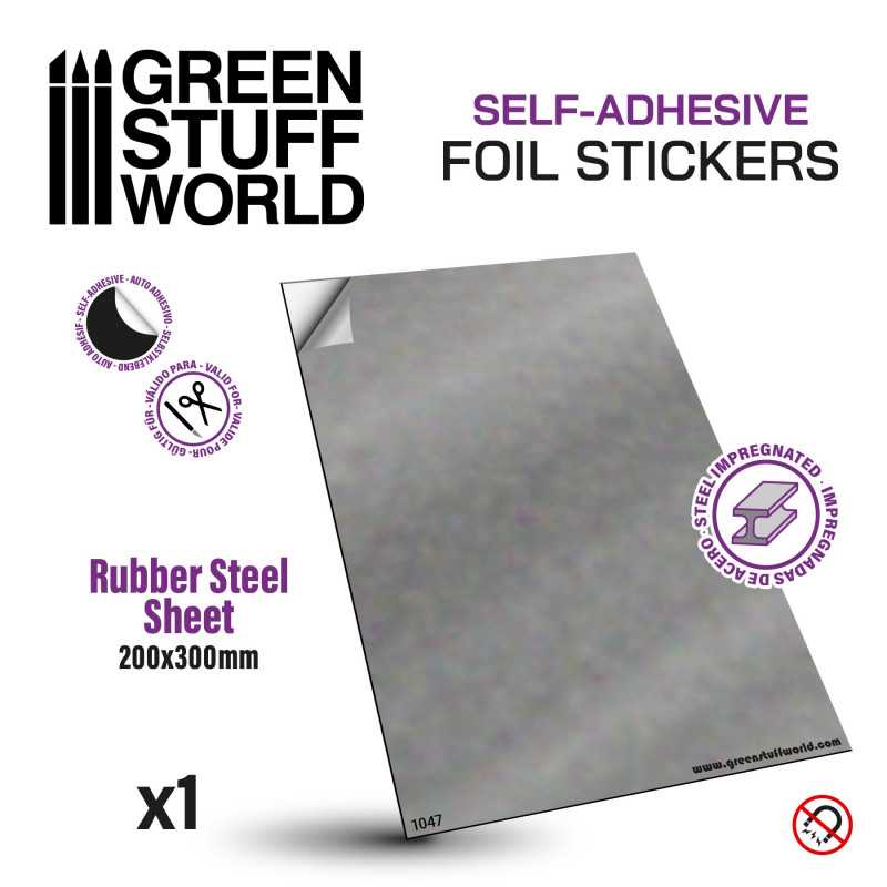 1047 - Steel Rubber Sheet 0,9mm self adhesive