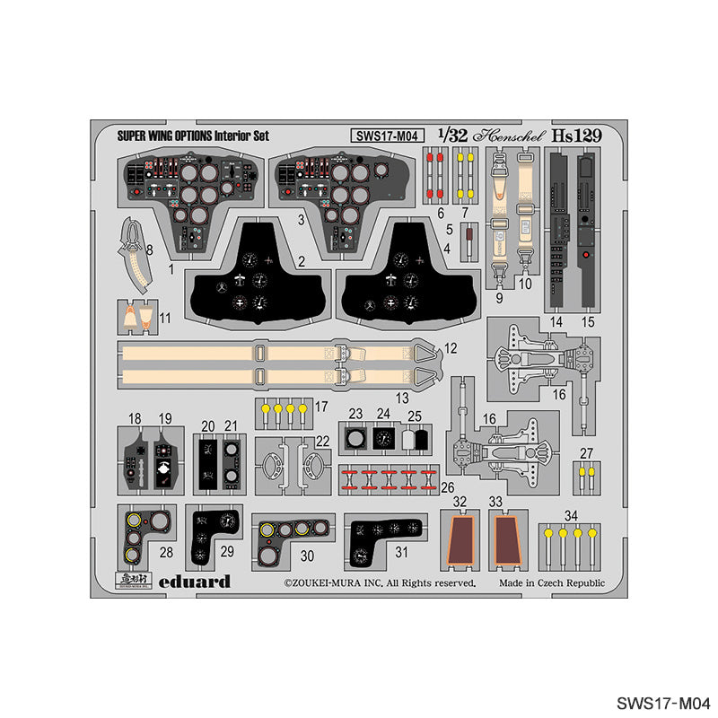 Zoukei-Mura - Hs 129 interior set