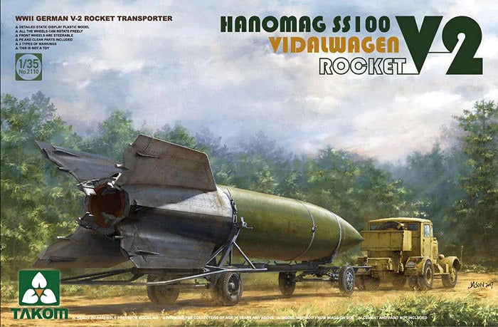 TAK2110 - 1/35 - V-2 ROCKET+ VIDALWAGEN + HANOMAG SS100