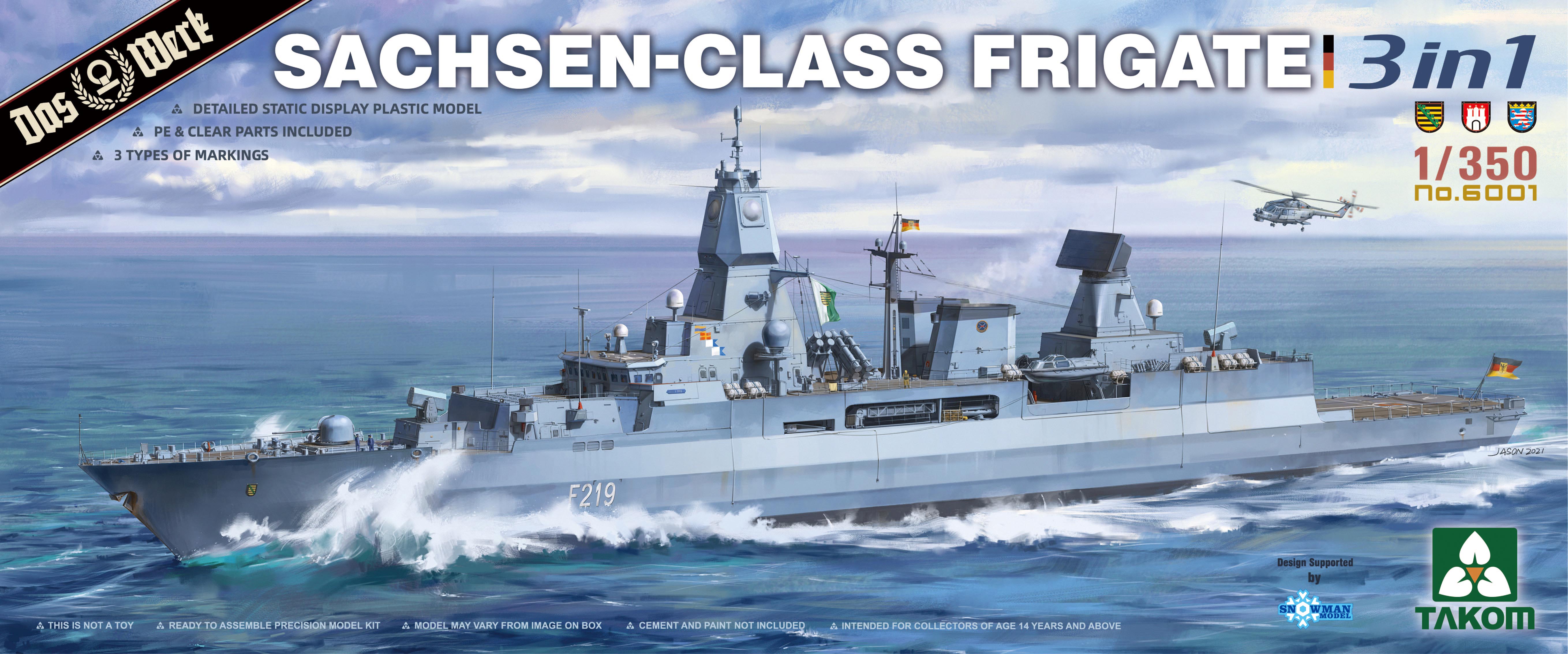 TAK6001 - 1/350 - SACHSEN-CLASS FRIGATE 3 IN 1