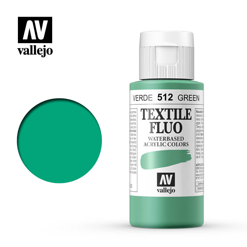 40.512 - Green - Fluorescent  - Textile Color - 60 ml