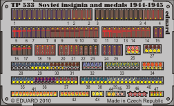 TP533 - 1/35 Photo Etched Soviet insignia and medals 1944-1945