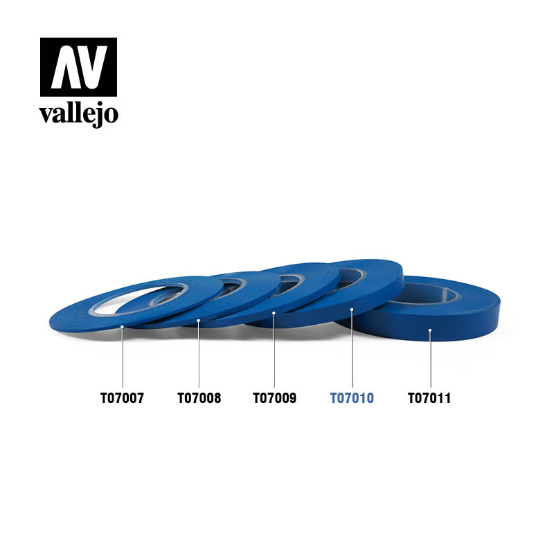T07010- Flexible Masking Tape 6mm x 18m - Twin Pack - Vallejo Tools