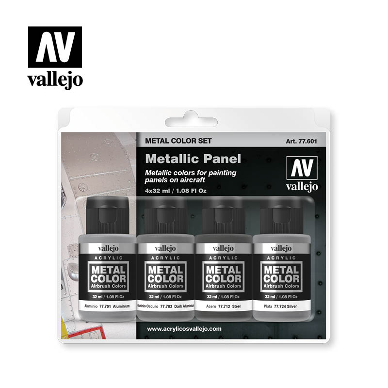 77.601 Metallic Panel  - Vallejo Metal Color Set