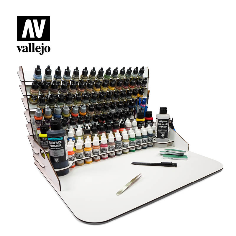 26.014 - Paint display and work station with vertical storage 50 x 37 cm - Vallejo Accessories