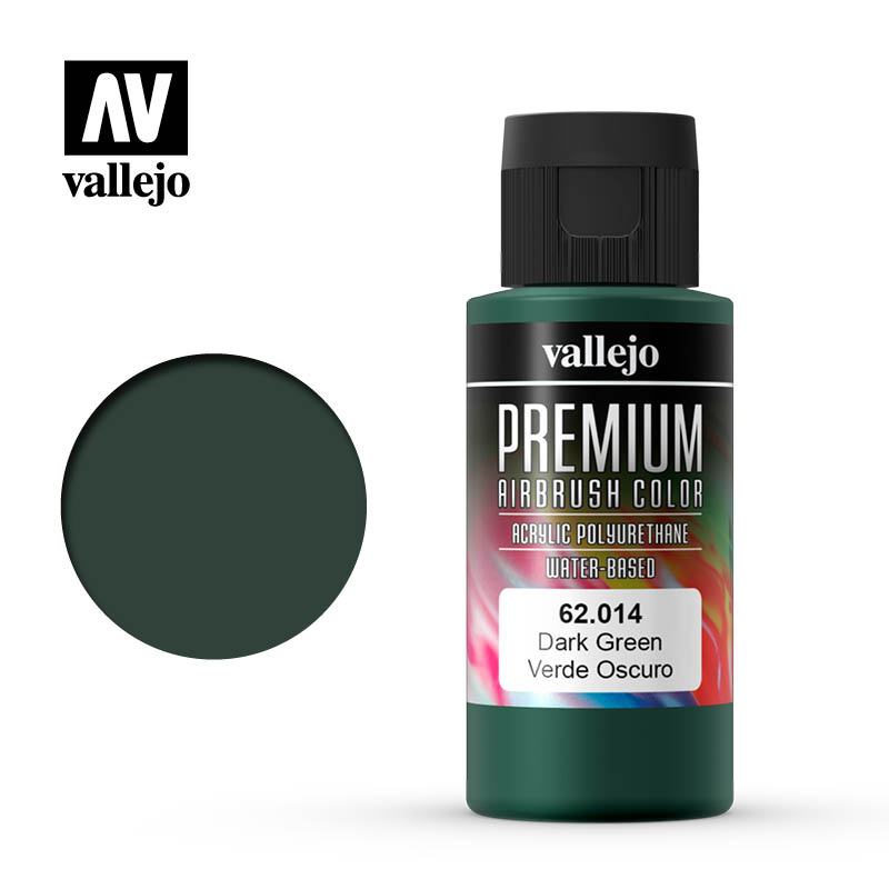 62.014 - Dark Green  - Opaque  - Premium Airbrush Color - 60 ml