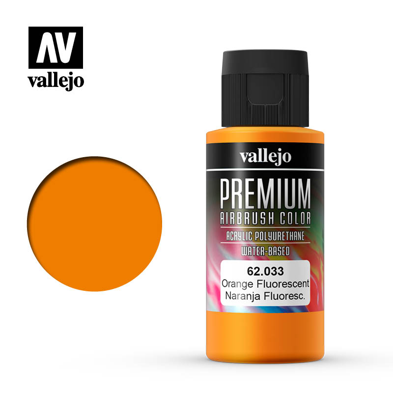62.033 - Orange  - Fluorescent - Premium Airbrush Color - 60 ml