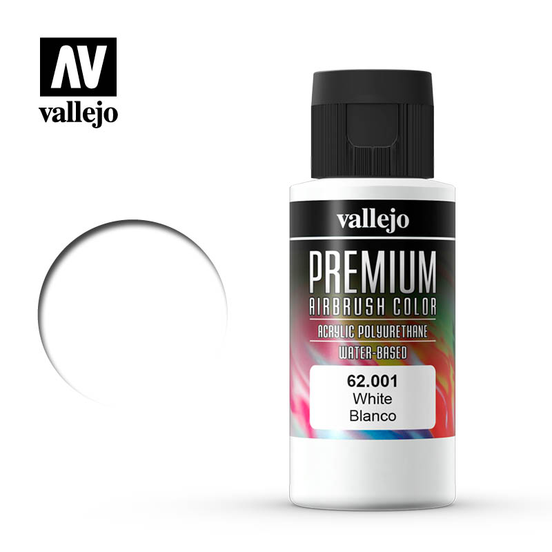 62.001 - White - Opaque  - Premium Airbrush Color - 60 ml