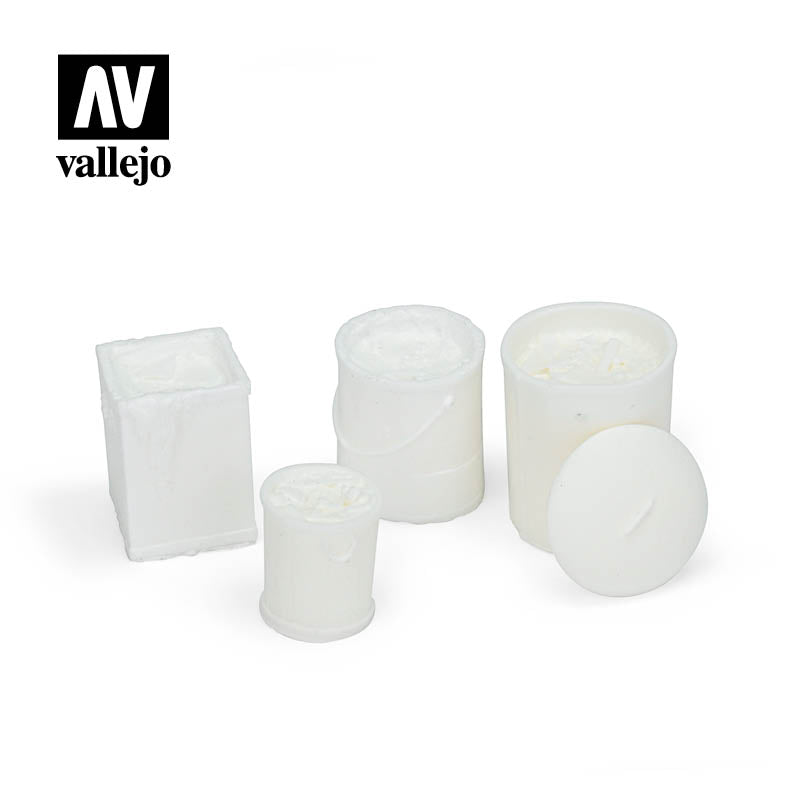 SC213 - Assorted Garbage Bins 2 - Vallejo Scenics