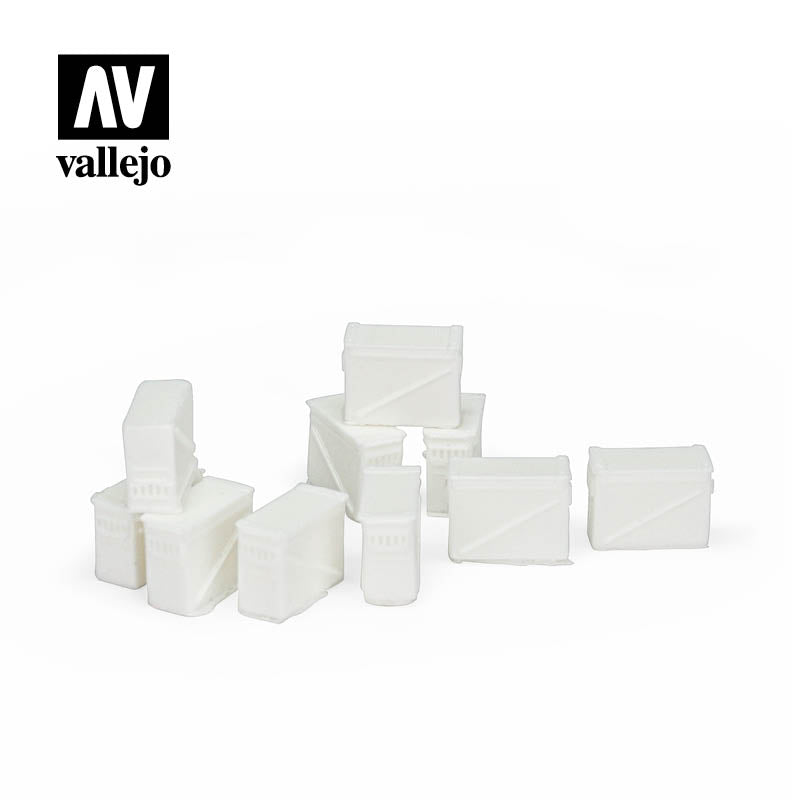 SC221 - Large Ammo Boxes 12.7 mm (1/35 scale) - Vallejo Scenics