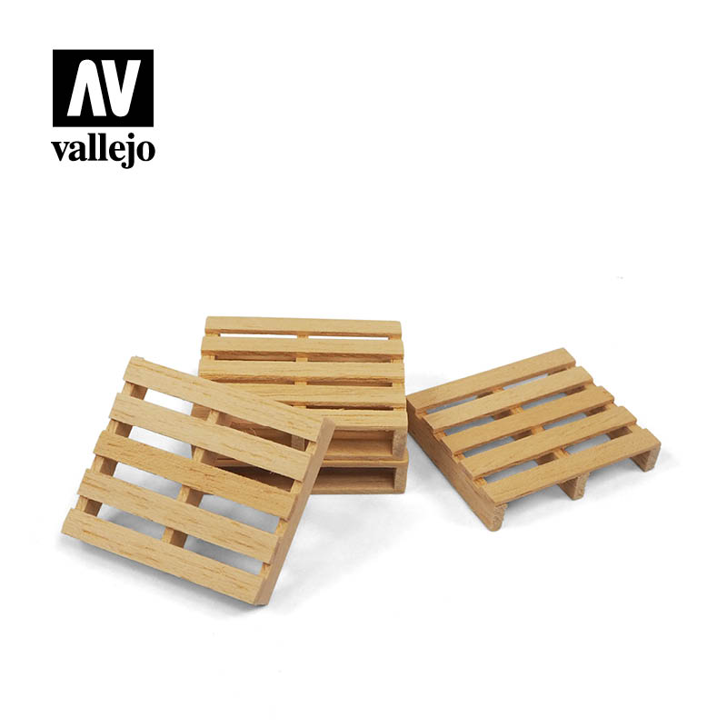 SC233 - Wooden Pallets x 4 (1:35)