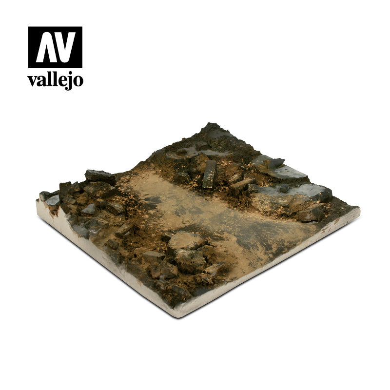 SC002 Rubble Street Section 14 x 14 - Diorama Effects