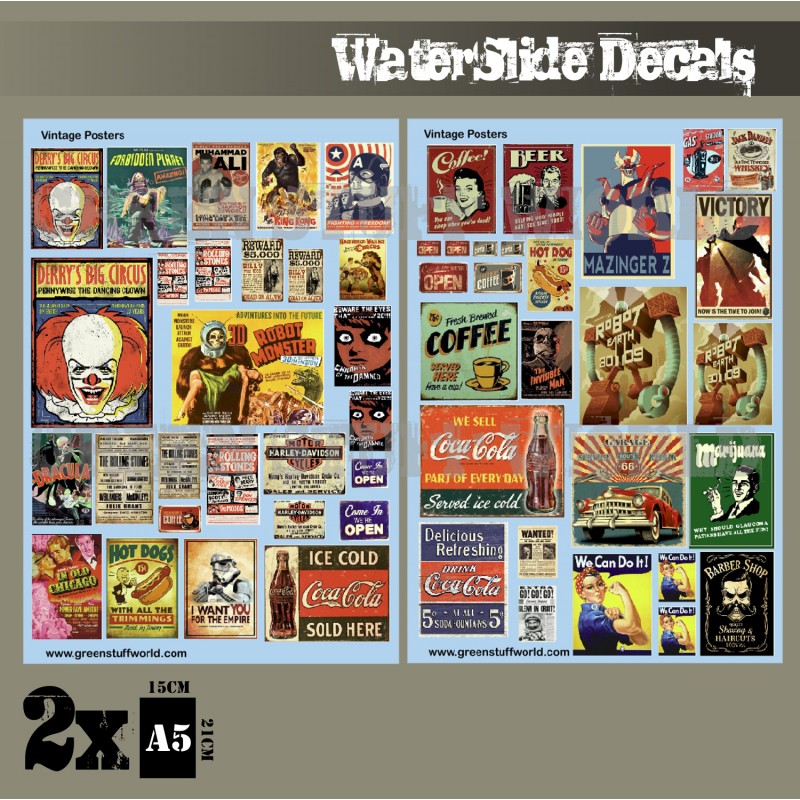 2010 -  - Vintage Posters - Water Slide Decals