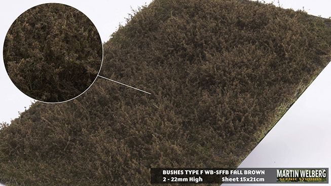 WB-SFFB - Bushes - Bushes Fall Brown Type F - Martin Welberg Scenic Studios