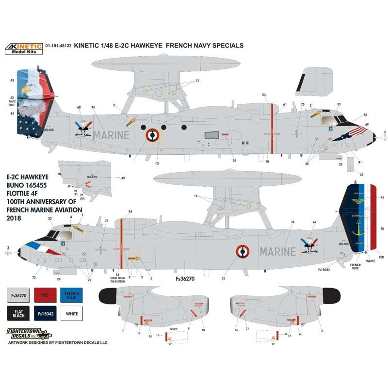 KIN48122 - Kinetic 1/48 E-2 Hawkeye French Navy Specials