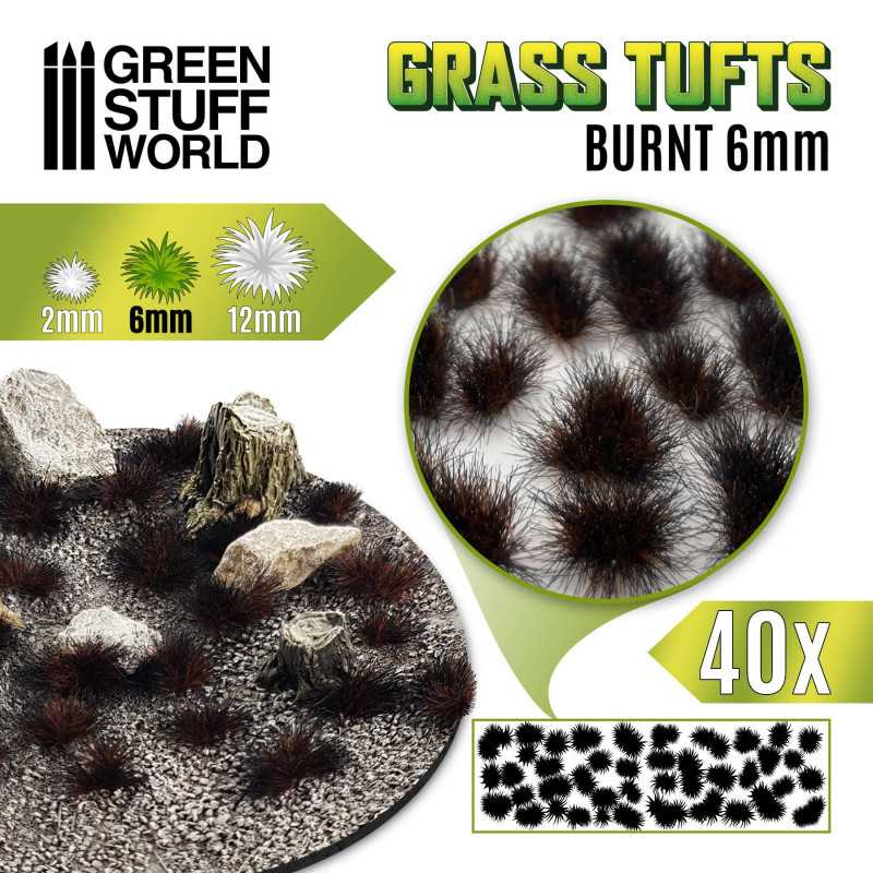 10663 - Grass TUFTS 6mm BURNT