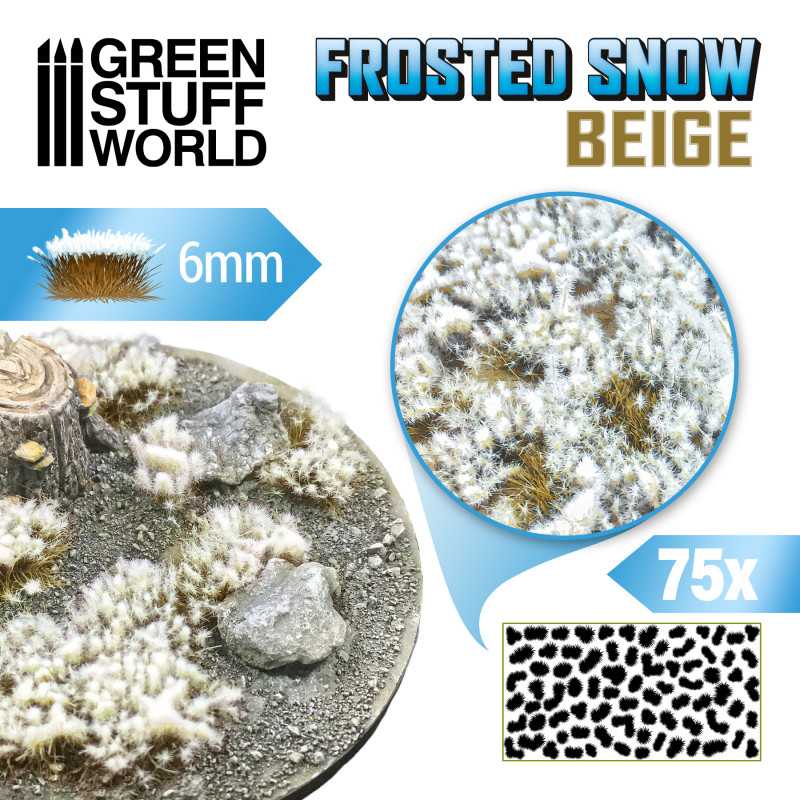 11789 - Shrubs TUFTS - 6mm FROSTED SNOW - BEIGE