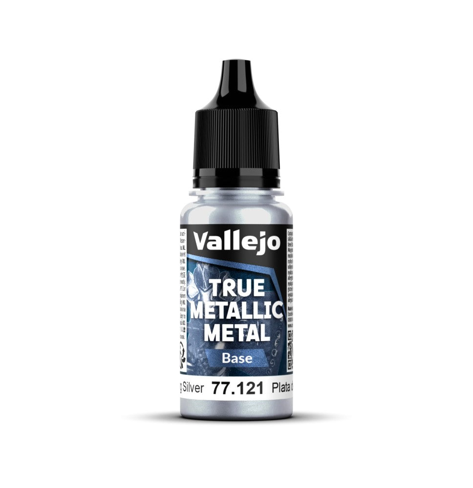 77.121 - Sterling Silver  - Vallejo True Metallic Metal (18ml) - Base