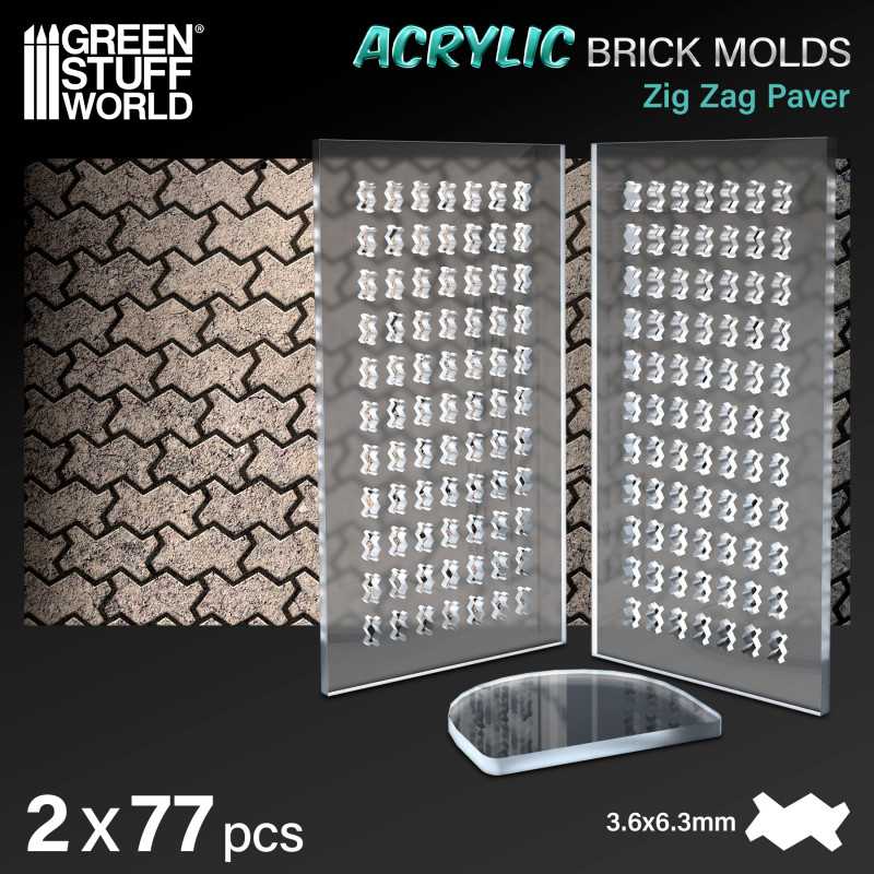12562 - Acrylic Molds - Zig Zag Pavement (Pack of 2)