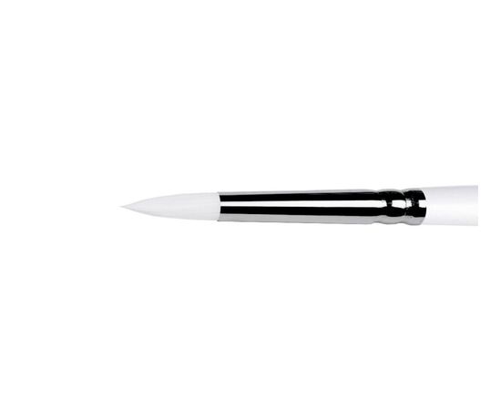 No.2  KKB1-01,02WB -1B12W- Roubloff Kolinsky Brush - White Synthetic Round