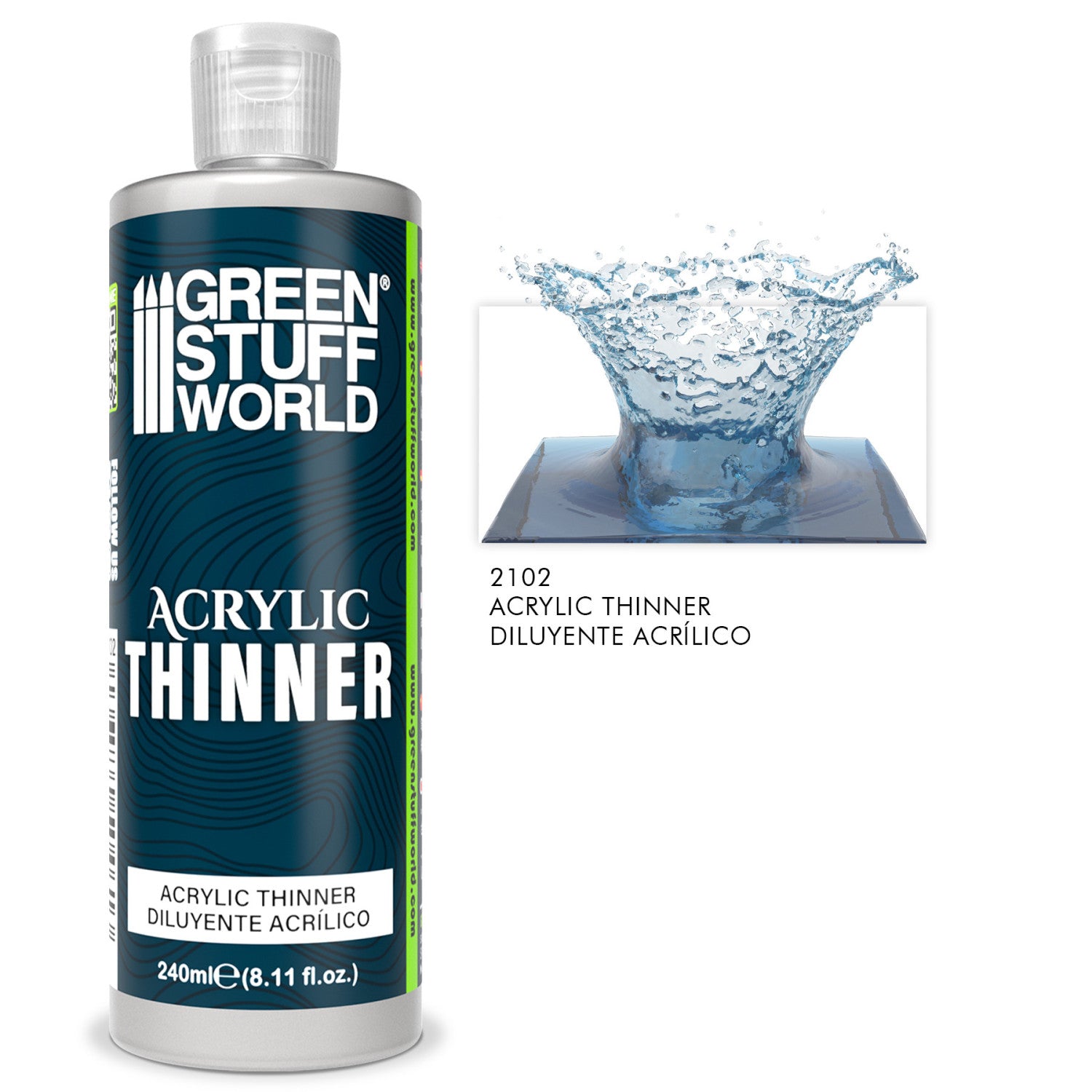 2102 - Acrylic Paint Thinner 240 ml -  Green Stuff World