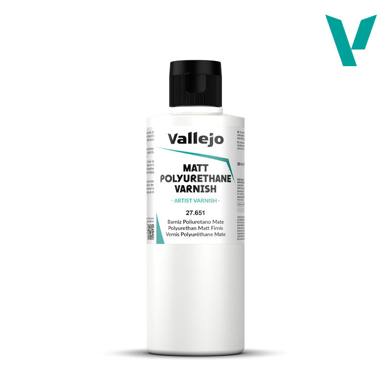 27.651 Polyurethane Matt Varnish 650 - 200 ml- Vallejo Model Color.