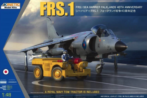 KIN48138 - Kinetic 1/48 FRS. 1 Sea Harrier Falklands 40th Anniversary (includes Royal Navy Tow Tractor)