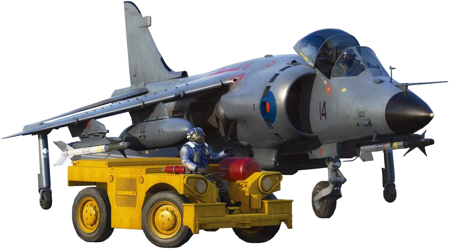 KIN48138 - Kinetic 1/48 FRS. 1 Sea Harrier Falklands 40th Anniversary (includes Royal Navy Tow Tractor)