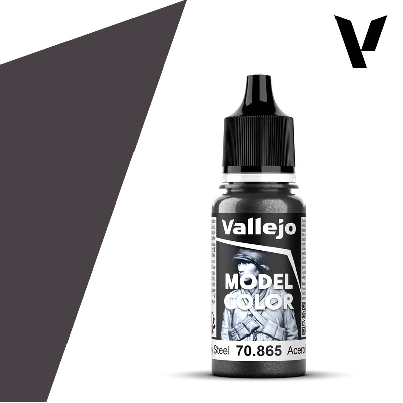 70.865 Oily Steel (Metallic) - Vallejo Model Color (18ml)