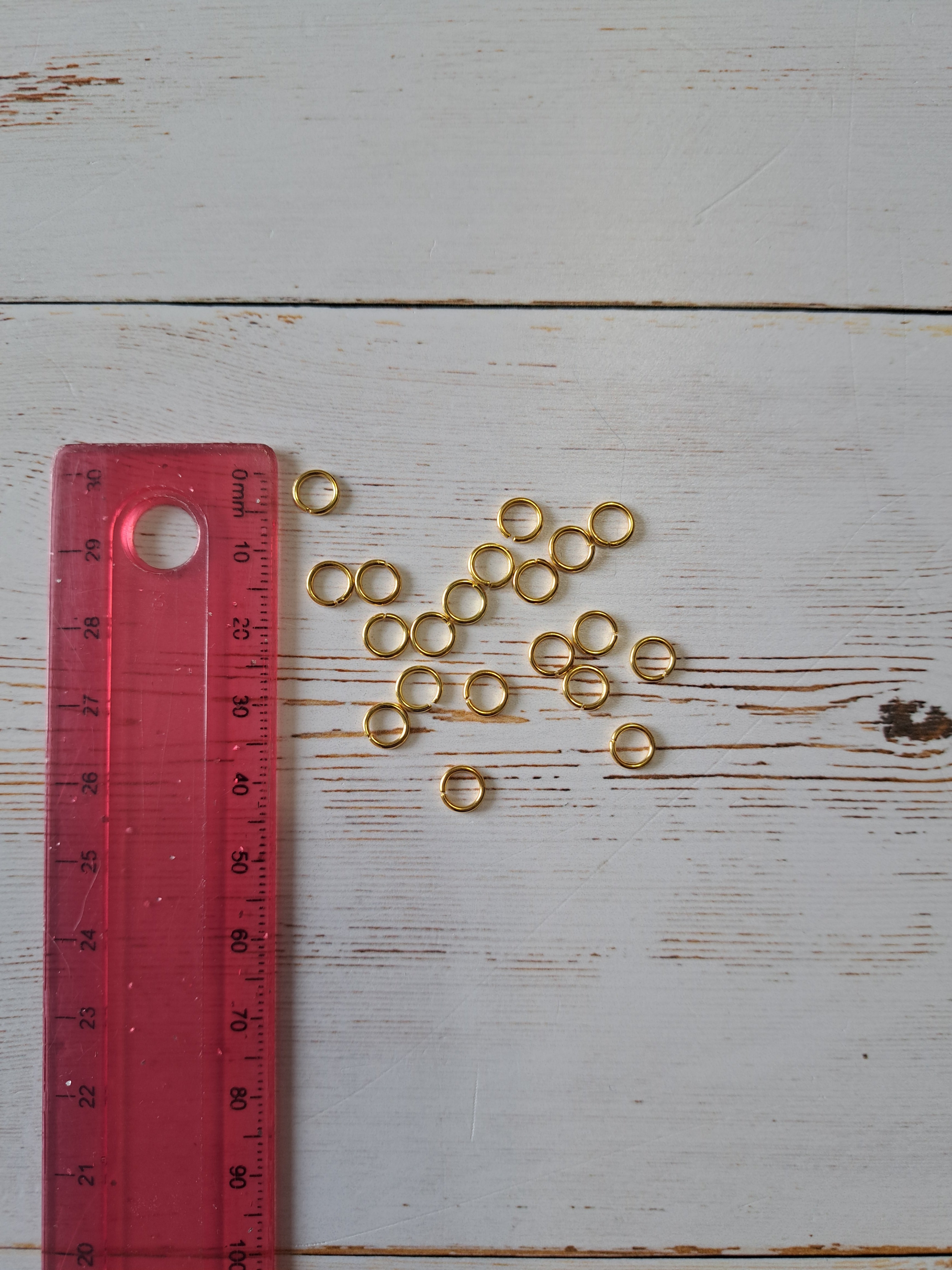 Gold Jump Rings (1x5mm) (10 Pairs)