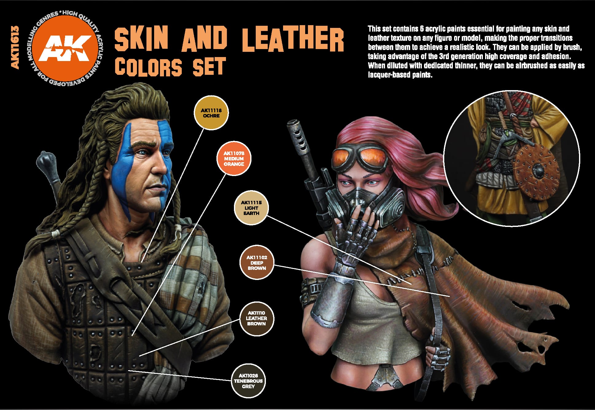 AK11613 - SKIN AND LEATHER COLORS SET