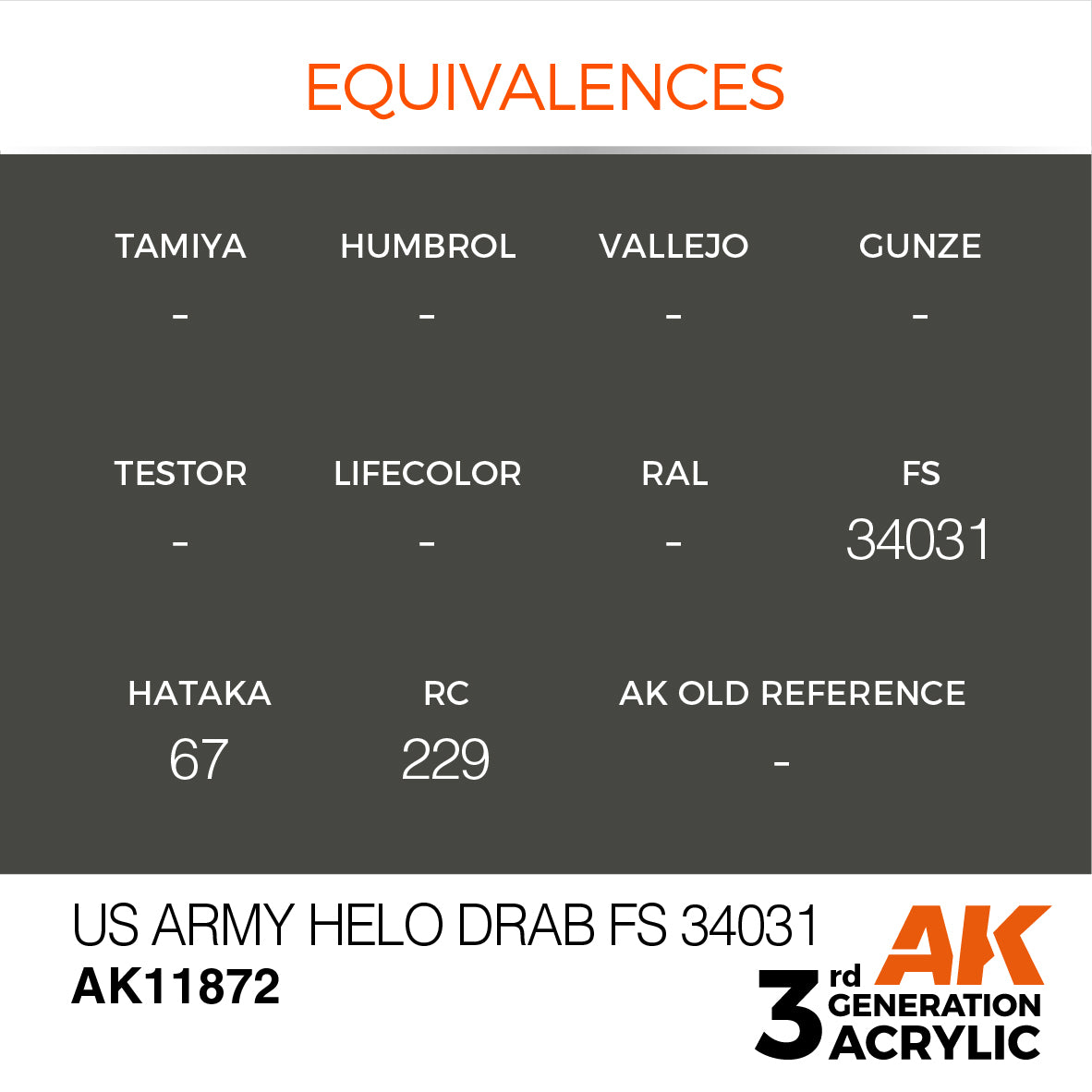 AK11872 - AK US Army Helo Drab FS 34031