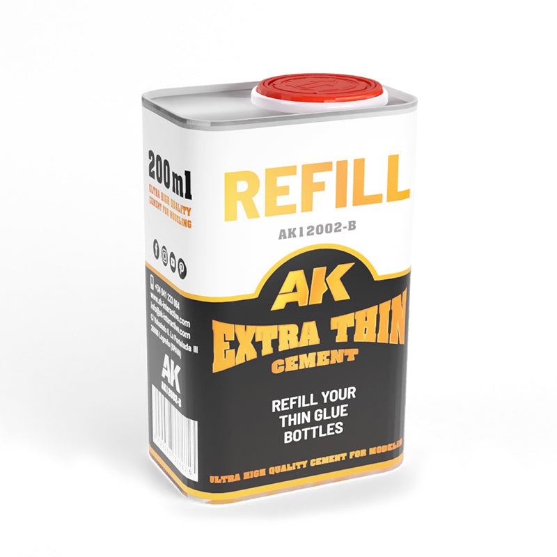 AK12002-B - 200 ML. REFILL – QUICK CEMENT EXTRA THIN (GLUE)